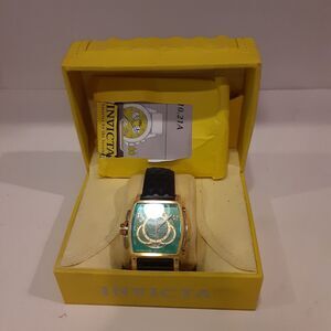 Invicta S1 Rally Watch Tachymeter Swiss made Chronograph Leather Band NOTE